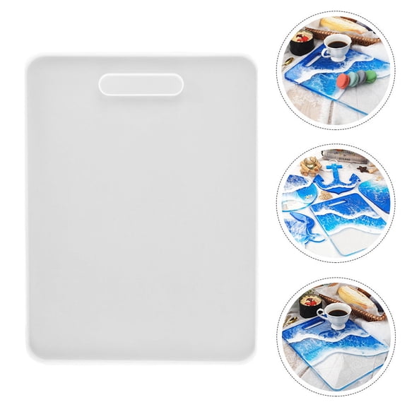 CTIRCHIU White Silicone Tray Mold, 1 Piece Rectangular Storage Organizer with Hanging Hole for Home and Office Use