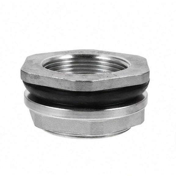 CTIRCHIU Bulkhead Fitting Stainless Steel Plated Silver for Water Tank Easy Installation and Fine Workmanship 1Pc