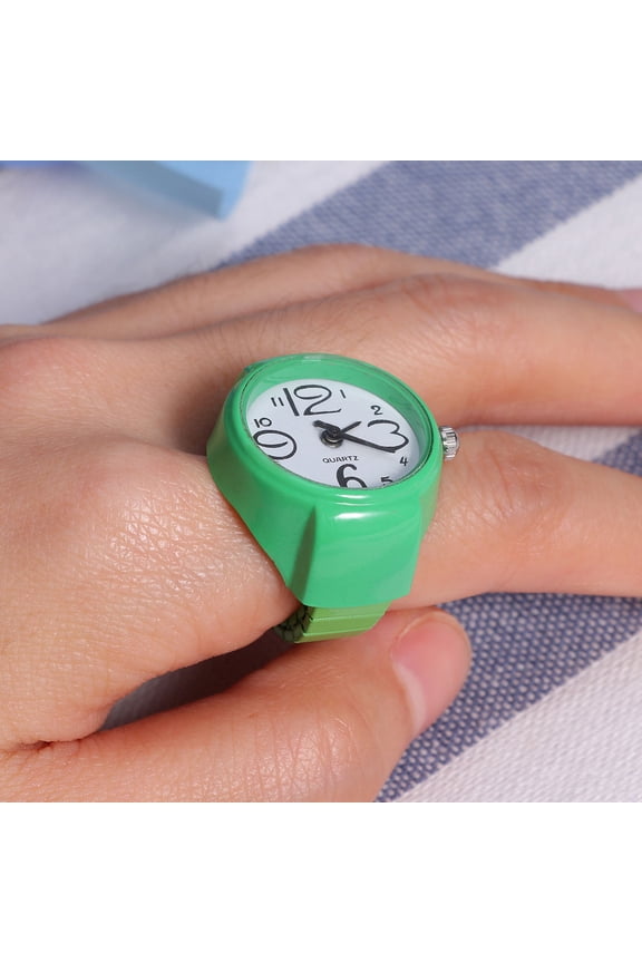 1Pc Fashion Watch Shaped Finger Ring Stylish Unisex Accessory