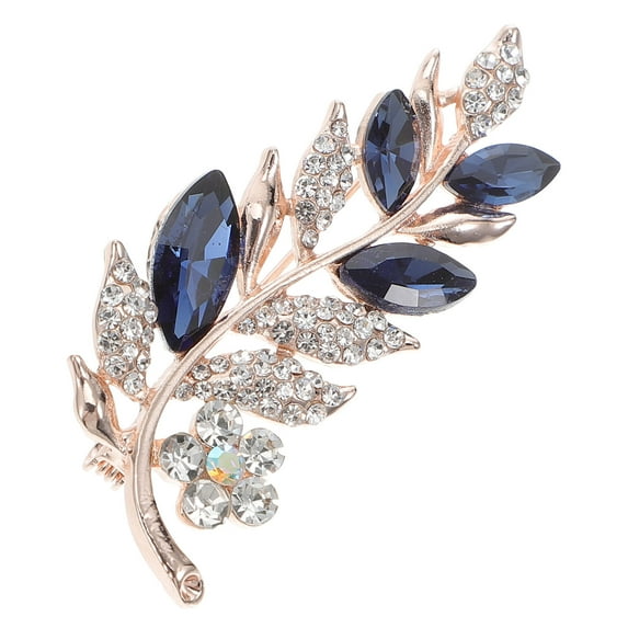 CTIRCHIU Beautiful Blue Brooch, Lady's Leaf Style, Ideal for Wedding and Party Decor 1Pc