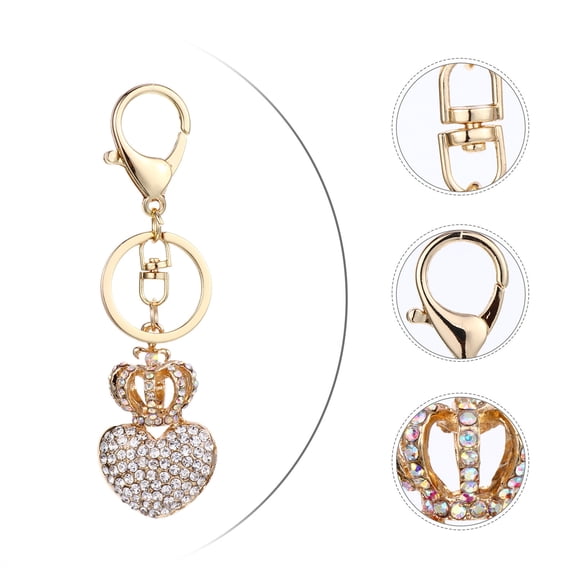 CTIRCHIU 1Pc White Hanging Pendant Keychain Strong Alloy Metal Key Holder for Decoration