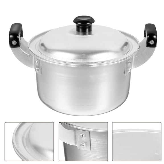 CTIRCHIU Lightweight Aluminum Soup Pot with Handle, Warm Cooking Pot, 1 Set