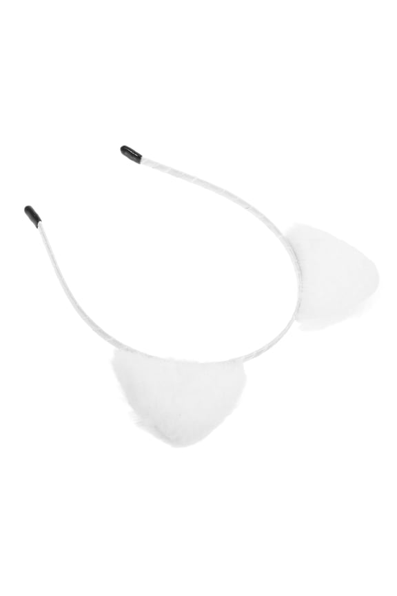 1Pcs Cat Ear Headband Plush for Spa 7.3x5.7x0.7in