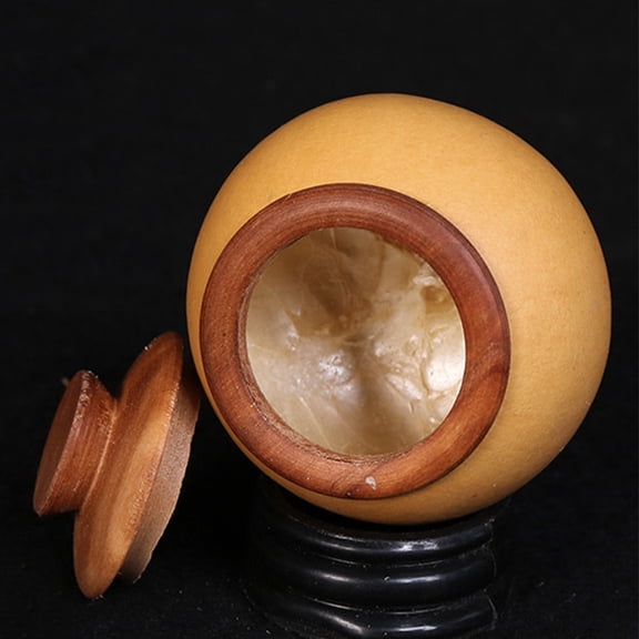 CTIRCHIU Tea Wood Canister Round Khaki 1Pack