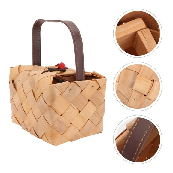 CTIRCHIU 1Pcs Market Basket Khaki Woven Holding for Themed Party