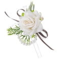 thumbnail image 1 of CTIRCHIU White Silk Flower Wristband, Bridal Pearls for Wedding Party, 1 of 8