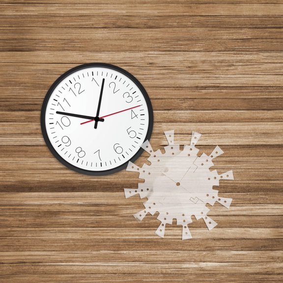 CTIRCHIU 1Set Acrylic Clock Pattern Drawing Template for Circular Clock Face with Scale Ruler