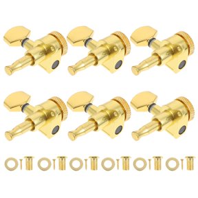 CTIRCHIU 1Set Creative Fully Enclosed Folk Guitar Tuning Pegs in Golden Alloy for Stable Sound