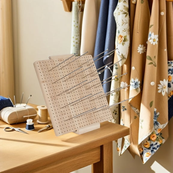 CTIRCHIU 1 Set Crochet Blocking Board with Pins, Wood Knitting Mat for Squares and Yarn Crafts
