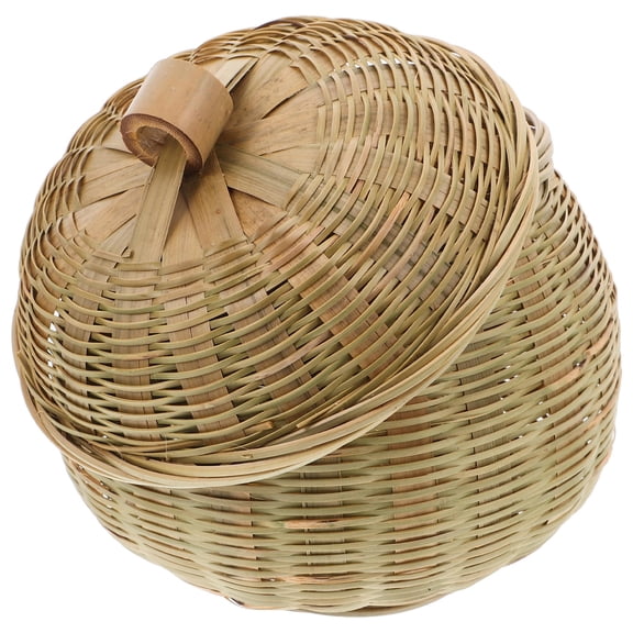 CTIRCHIU 1Set Decorative Egg Baskets Square Bamboo Container for Kitchen Countertop and Pantry