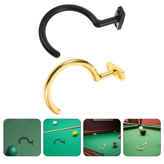 CTIRCHIU 1Set Easy Install Wall Mount Billiard Cue Holder Metal Hook Rack for Pool Table Accessories