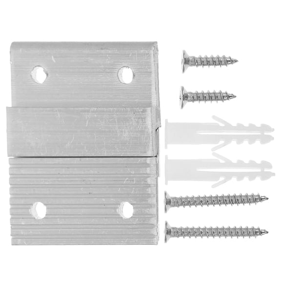 CTIRCHIU 1Set Heavy Duty Plated Silver Z Clip Hanger Made from Aluminum for Wall Mounting and Display Boards