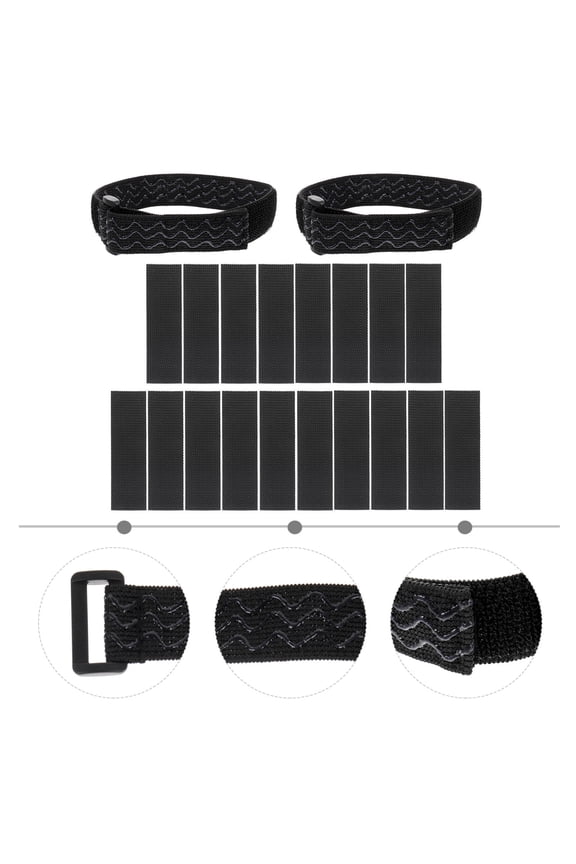 1Set Knee-High Boots Fix Strap Adjustable Black Waterproof Durable Boots Accessory