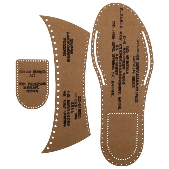 CTIRCHIU 1Set Light Brown Leathercraft Sandal Pattern Template Kraft Paper Stencils for Versatile DIY Use