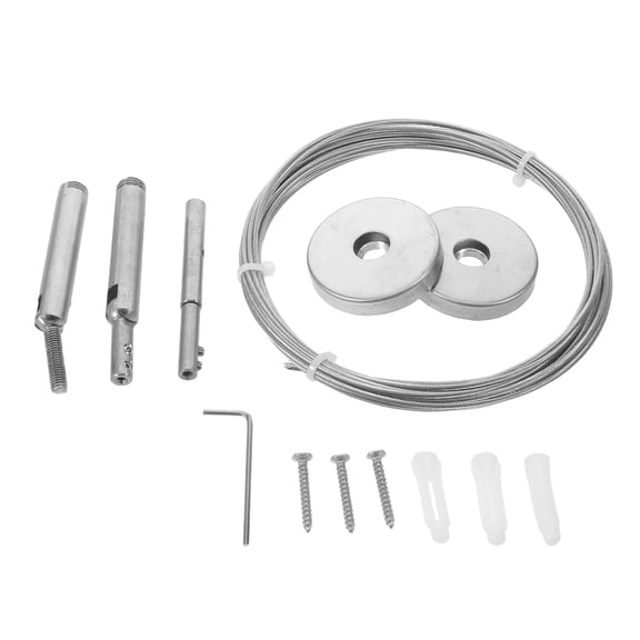 CTIRCHIU 1Set Outdoor Clothesline Stainless Steel Wire Rope Windproof Stable for Patio Balcony Laundry
