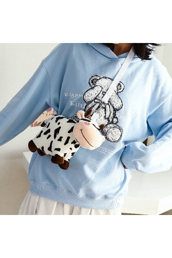 1Set Phone Purse Cute Small Wallet for Women Multi Color Cow Shape with Shoulder Strap 10.22X4.72X7.07in