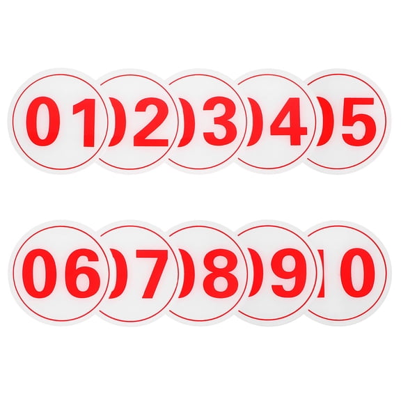 CTIRCHIU 1Set Premium Acrylic House Number Stickers in Assorted Colors for Various Surfaces