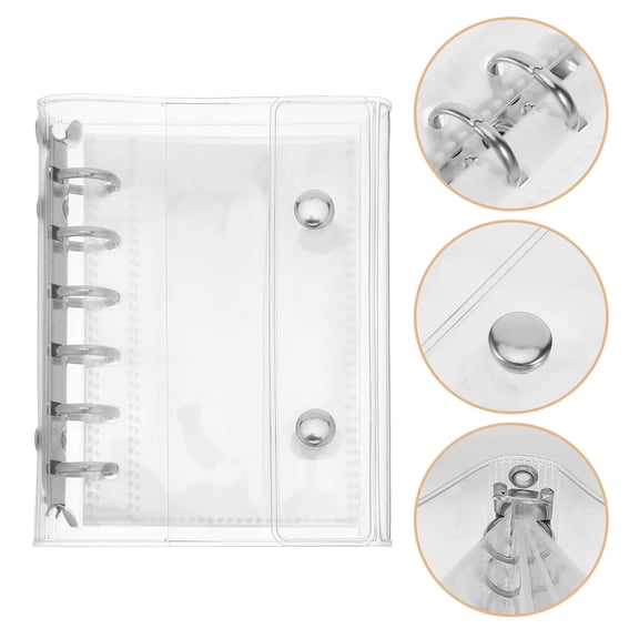 CTIRCHIU 1Set Refillable A7 Planner Binder with High Transparency Cover and Secure Snap Button Closure