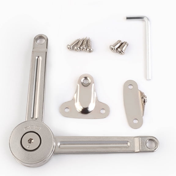 CTIRCHIU 1Set Retractable Plated Silver Metal Hinge for Cabinet Doors with Durable Thick Material