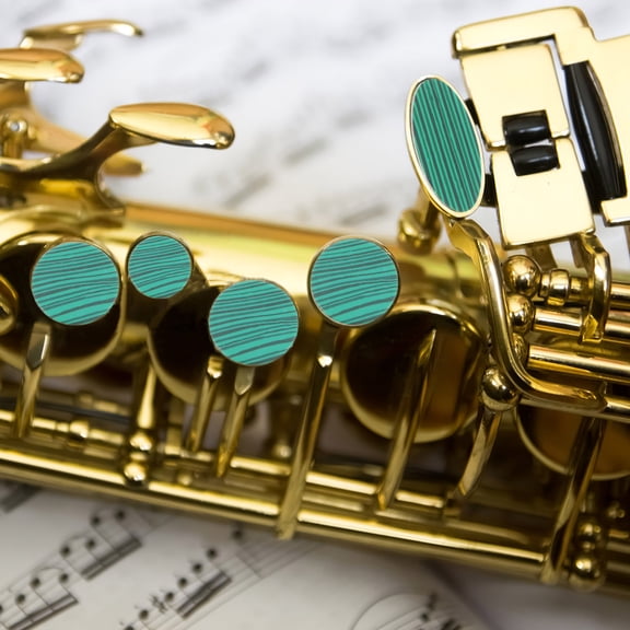 CTIRCHIU Saxophone Key Button Replacement Set in Dark Green Shell for Alto, Tenor & Soprano Saxophones - & Easy to Install