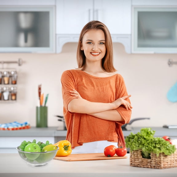 CTIRCHIU Fine Mesh Stainless Steel Rice Washer Strainer Silver Kitchen Accessory