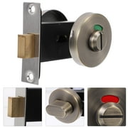 CTIRCHIU 1Set Stainless Steel Bathroom Door Lock Deadbolt Indicator Rectangular Retro Bronze 2.05X2.05X1.6In