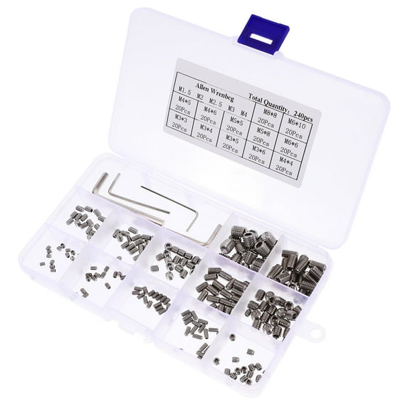 CTIRCHIU 1Set Stainless Steel Hexagon Socket Screws Kit for Versatile Fixing Applications