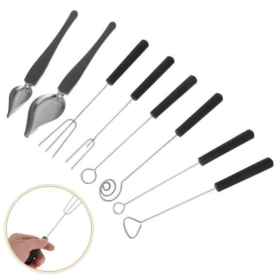 CTIRCHIU 1Set Stainless Steel Sauce Drizzle Spoon and Chocolate Dipping Tools for Pastry Decoration