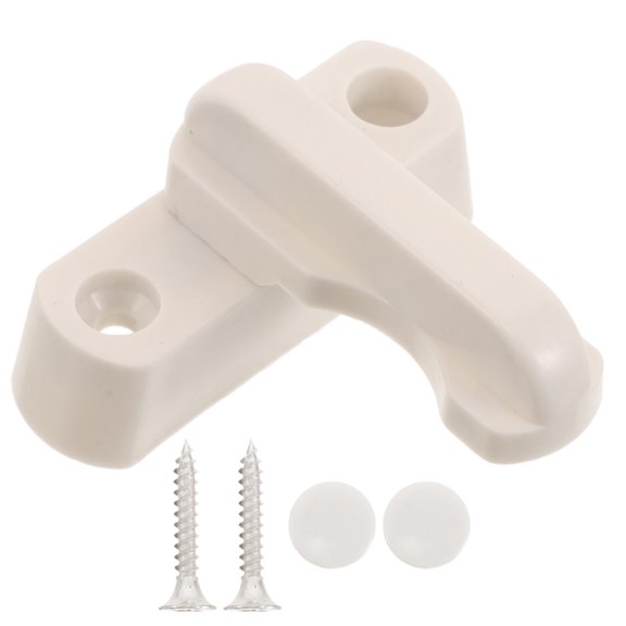 CTIRCHIU 1Set Surface Mount White Window Security Latch for Casement Windows with Plastic and Metal Construction