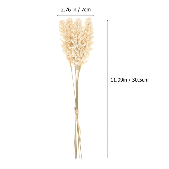 CTIRCHIU 2 Bunches Faux Wheat Stems, Artificial Dried Flower Arrangement for Home Office Farmhouse Table Vase Decor, Photo Props