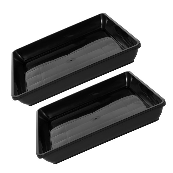 CTIRCHIU Black Flower Pot of 2, Thickened PP Planter Drip Water Collection Tray for Indoor Outdoor Use
