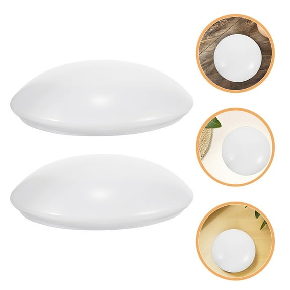 CTIRCHIU 2 Pcs Plastic Ceiling Lamp Dome Shade White High Transparency Light Shade for Homeowners