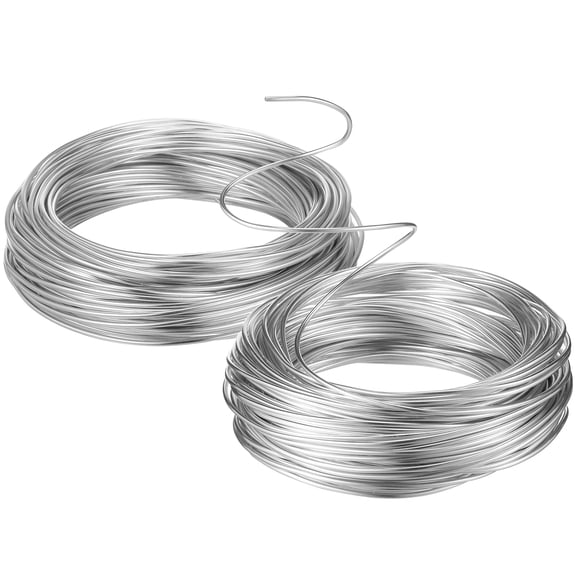 CTIRCHIU 2 Rolls Aluminum Jewelry Wire In Silver Color For Jewelry Designing By Beginners And Professionals