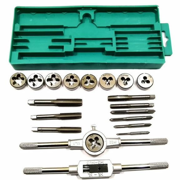 CTIRCHIU 20 in 1 Die Wrench Set Alloy Steel Multi Thread Processing Tool for Hand Tapping 1.5 mm to 13 mm