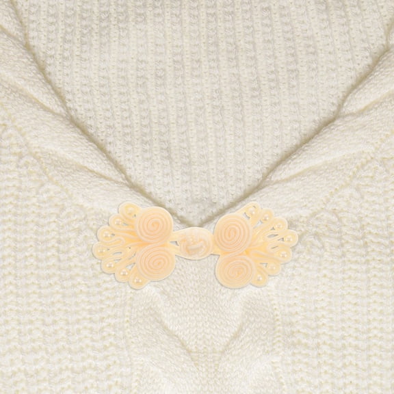 CTIRCHIU 20Pairs Hand-Made Chinese Frog Closure Buttons Beige for Clothing Sewing and Decorative Fasteners