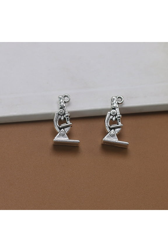 20Pcs Alloy Microscope DIY Pendant Charms Silver for Jewelry Making Necklace Bracelet Accessories