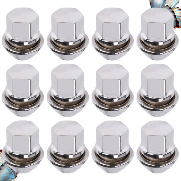 CTIRCHIU 20Pcs Aluminum Alloy Wheel Nut Plated Silver Lightweight Thin Wall Construction