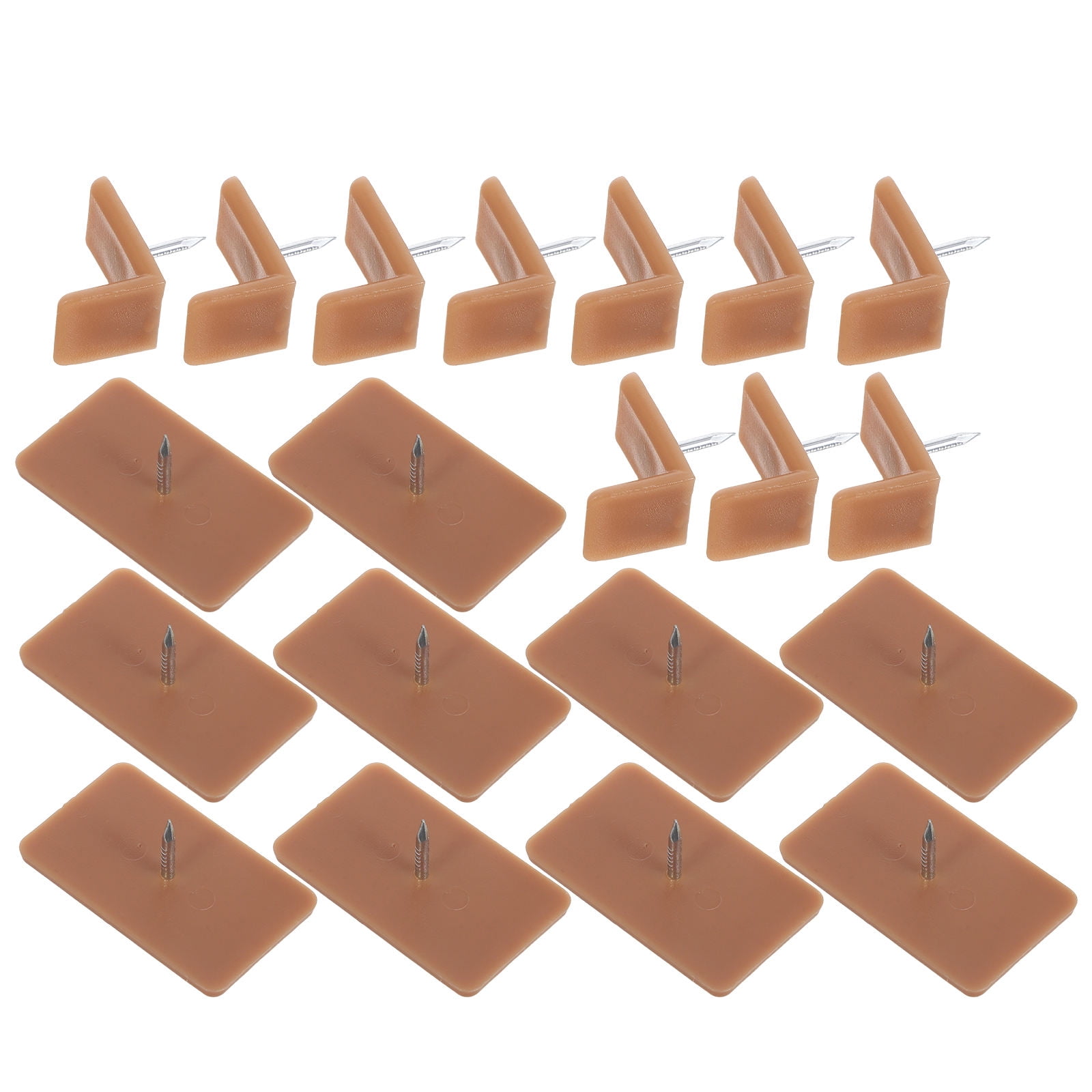 CTIRCHIU 20Pcs Brown Plastic Drawer Slides and Nail on Furniture Glides ...