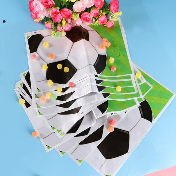 CTIRCHIU 20Pcs Soccer Ball Party Treat Bags Multi Color for Sports Theme Birthday Favors