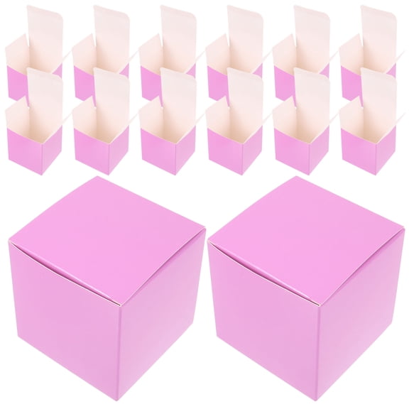 CTIRCHIU 20Pcs Violet Square Storage Box Decorative Durable for Small Business Packaging and Use