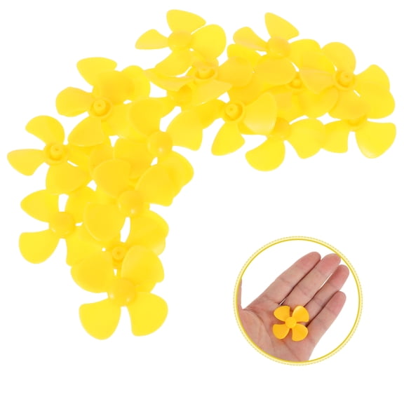 CTIRCHIU Small Motor Propellers, Versatile Size, Yellow Plastic, for DIY Model Building, 20Pcs