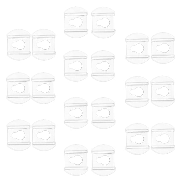 CTIRCHIU 20pcs Clear Acrylic Picture Frame Backing Clips with Wall Mounting Brackets for Home and Office Use