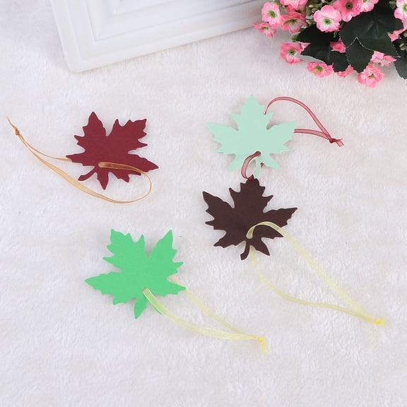 CTIRCHIU 240Pcs Vintage Kraft Paper Maple Leaf Tags for Wedding Favors and Scrapbooking Decoration