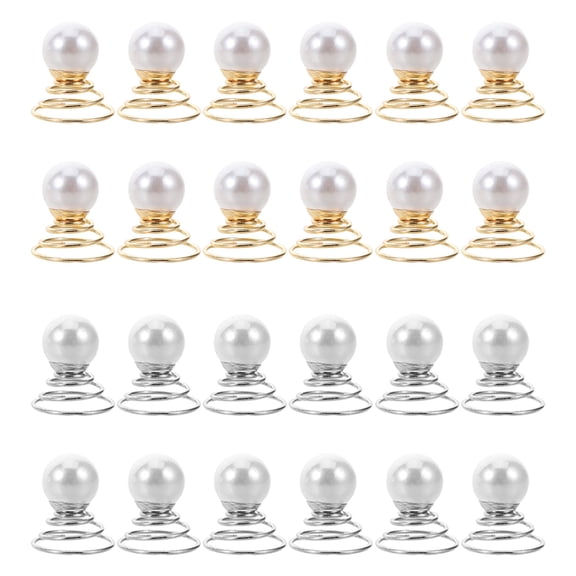 CTIRCHIU 24Pcs Bridal Spiral Hairpins with Simulation Pearls for Wedding Hair Updo and Hair Styling