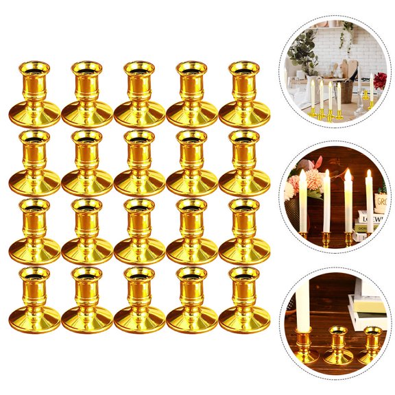 CTIRCHIU 24Pcs Creative Plastic Candlestick for Stylish Bedroom and Dining Room