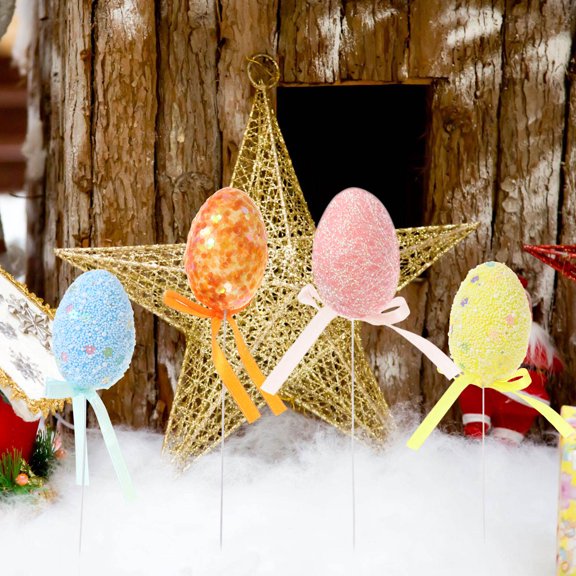 CTIRCHIU 24 Pcs Easter Decorations, Multicolor , Decorative Eggs for Spring Home Party Basket Filler