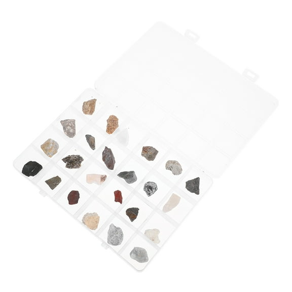 CTIRCHIU 24Pcs Irregular Stone Specimen Set Multicolor Natural Mineral Rocks for Desktop Decoration