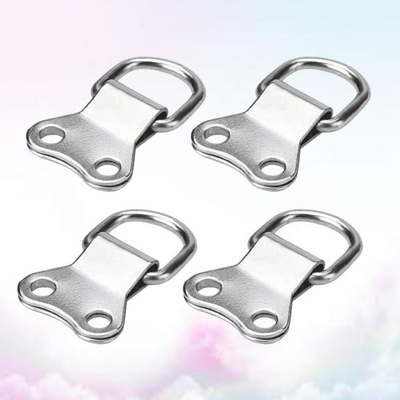 CTIRCHIU 25Pcs Silver Double Hole D Ring Picture Frame Hanger Hook with Screws for Frames