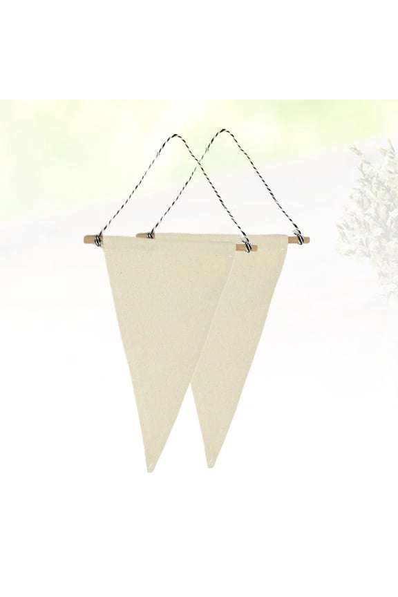 2-Pack Beige Badge Display Stands, Triangular Flag Shape for Pins, Brooches, and Collector Home Decoration