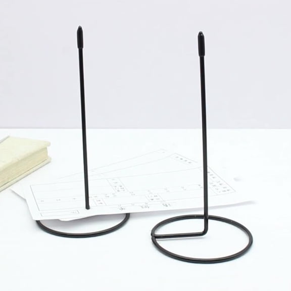 CTIRCHIU 2-Pack Black Stainless Steel Desk Bill Holders, Receipt Spike Stands for Organizing Notes, Checks, Memos, Office